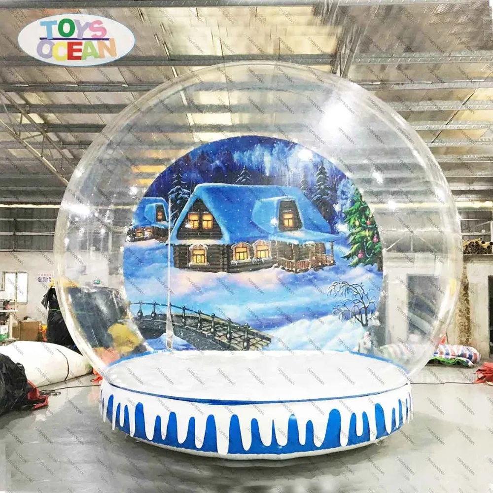 Диаметр 4 м надувной снег дисплей глобус шар для фото стенд Рождество