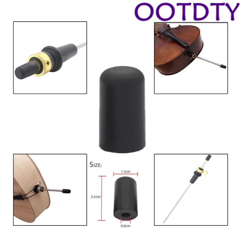 

OOTDTY Cello End Pin Tip Cover Ruber Tailpiece for Full or Bass 5-7mm suit for guitar