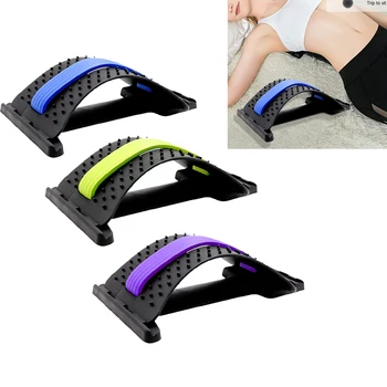 

Hot sale 1pcs Back Stretch Equipment Massager Massageador Magic Stretcher Fitness Lumbar Support Relaxation Spine Pain Relief