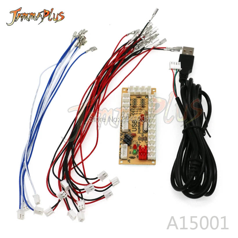 

New Zero Delay USB Encoder PC to Joystick for Arcade Controllers 2pin Rocker + sanwa push buttons Mame SNK KOF