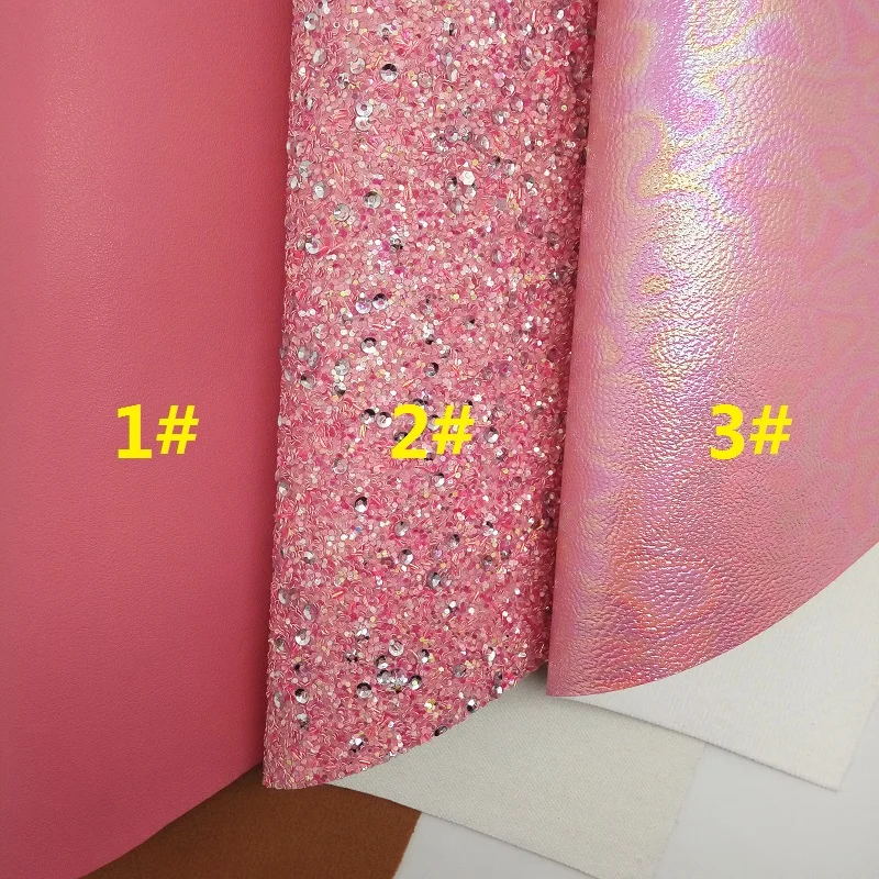 Розовый Блеск Ткань с блестками, переливающийся Синтетическая кожа ткань листы для лука A4 21x29 см мерцание XM977