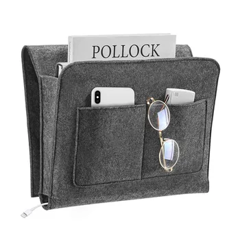 

Bedside Caddy, Hanging Storage Organizer for Bed Sofa, Grey