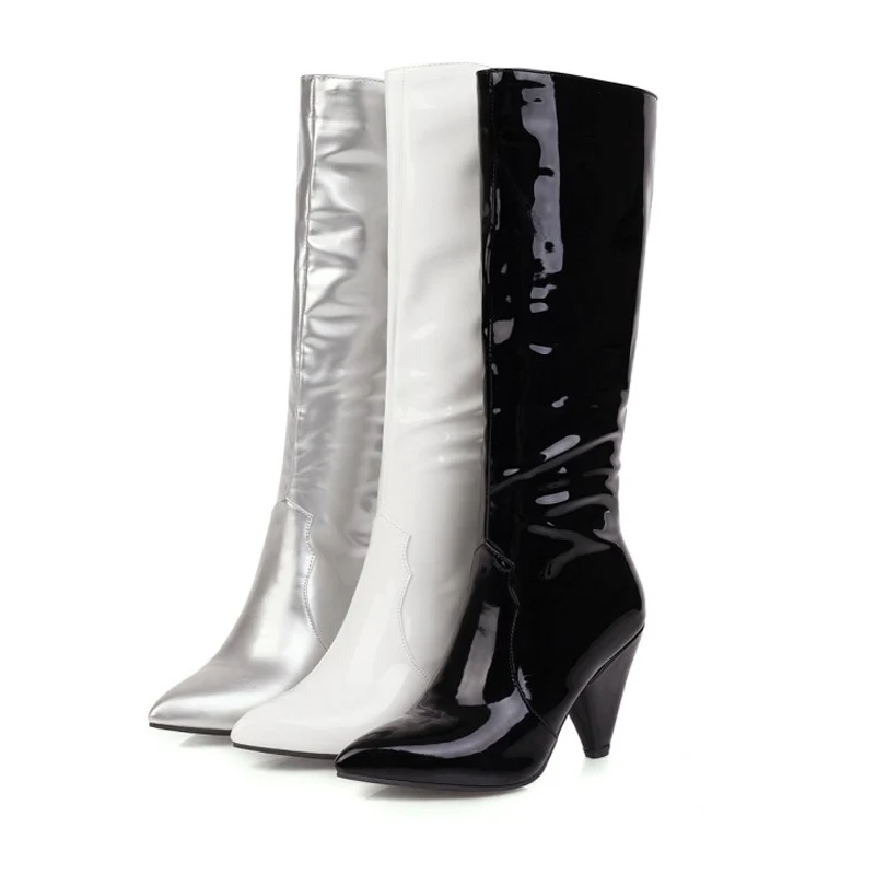 

2020 new high tube women's boots women's knee boots sexy high heels autumn women's shoes winter women's boots size 34-43