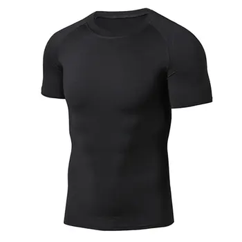 

Quick Drying Men Sports Clothing T-Shirt Short Sleeve Round Neck Compression Tops Bodycon Male T-shirt Casual Summer Tights
