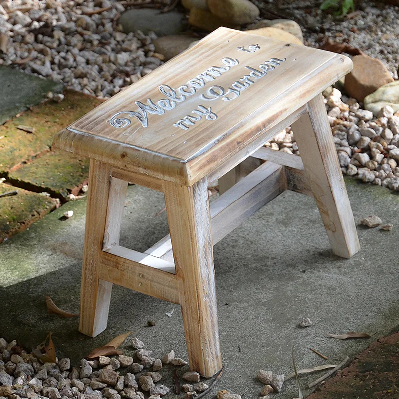 

Small Decorative Vintage Wooden Stool