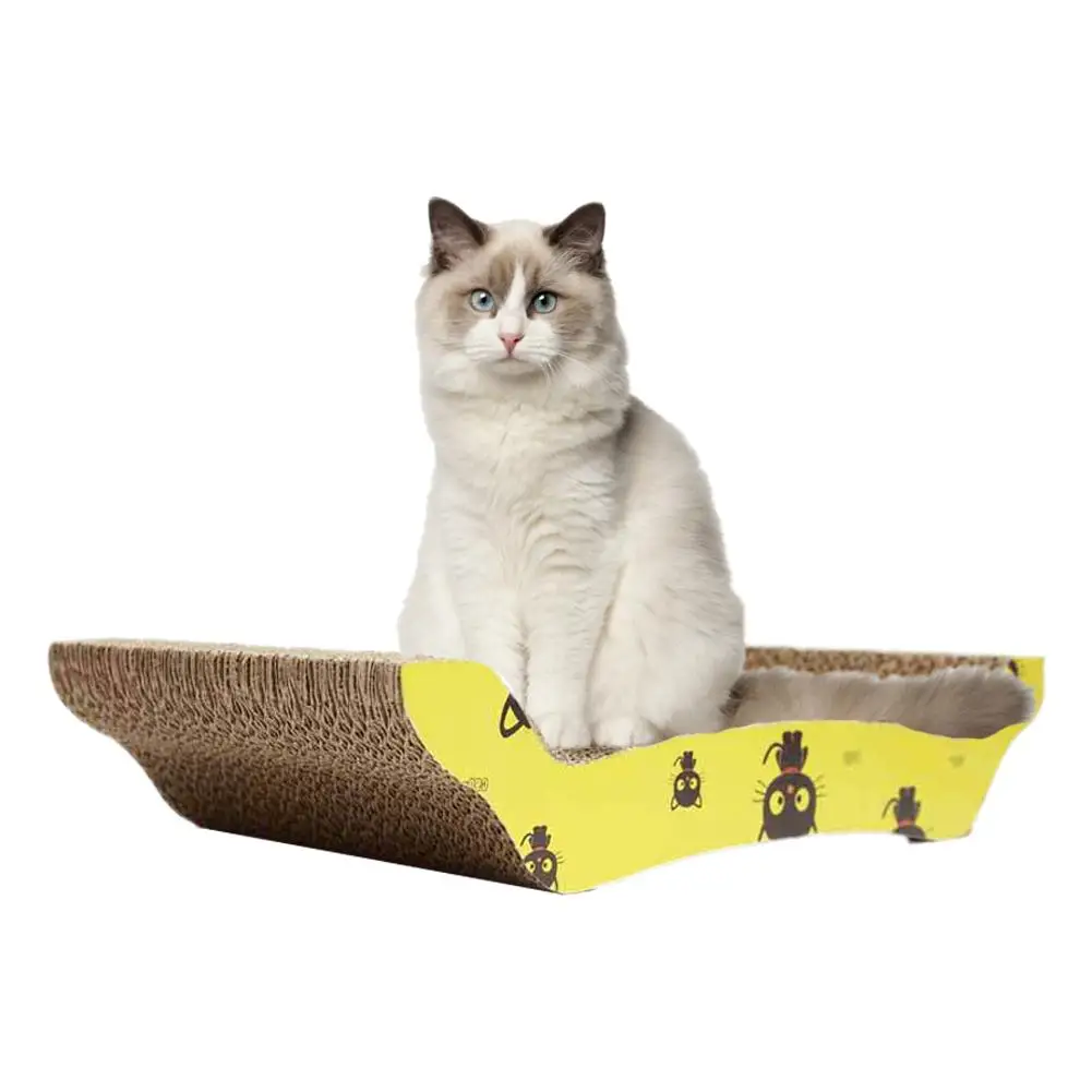

Cat Kitten Paper Cardboard Corrugated Scratch Board Pad Scratcher Bed Mat Claws Care High Quality In Catch Board Mat Catnip Bed