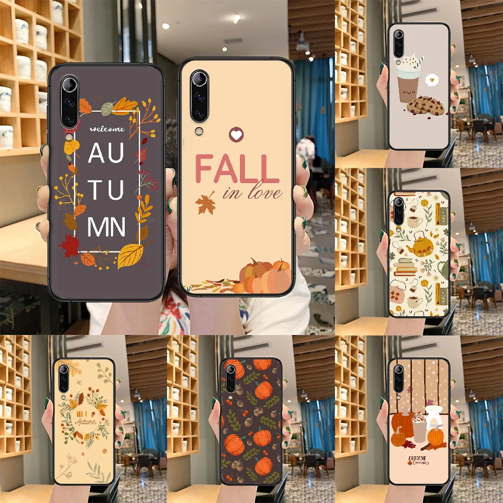 Милый осенний чехол для телефона Hello pumpkin Xiaomi Mi note 10 A3 9 MAX 3 A2 8 Lite Pro ultra black prime fashion