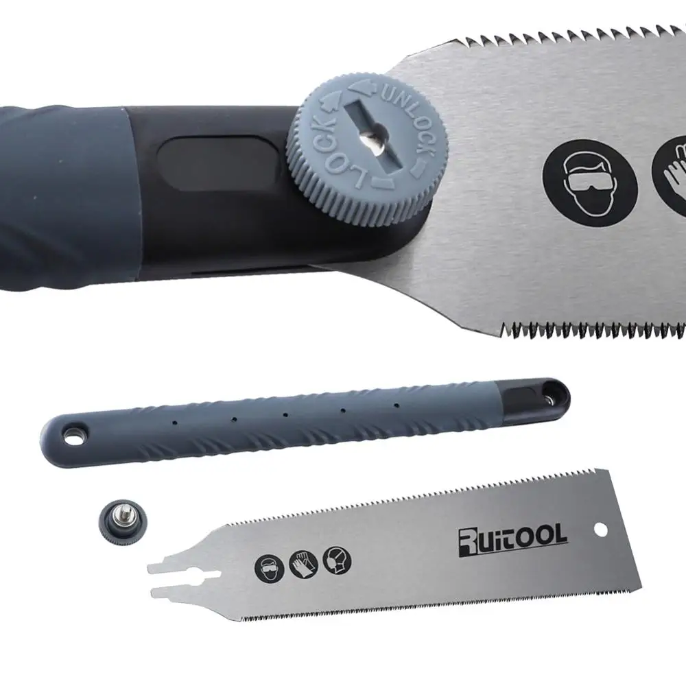 Double Edged Japanese Pull Saw 250mm SK5 Steel Flexible Blade 6-10/18 TPI Hand Saw For Woodworking Cutting