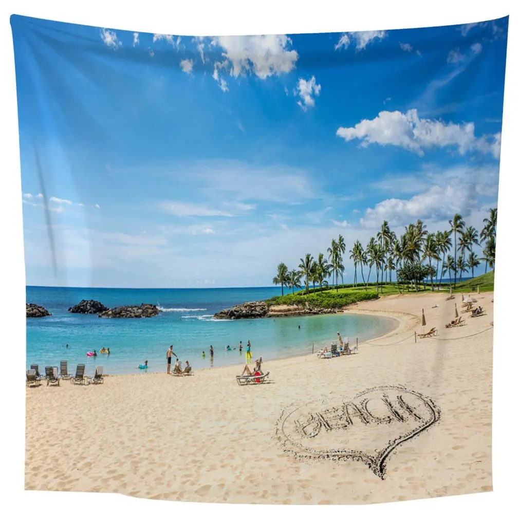 

Sea view 2 Square 1.5*1.8m Wall Hanging Carpet Bedroom Decoration Beautiful Scenery Painting