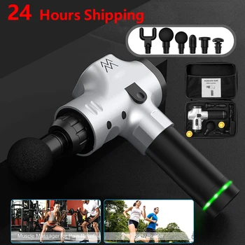 

LCD Display Muscle Massage Gun Sport Therapy Massager Body Exercising Relaxation Pain Relief Slimming Shaping With Bag