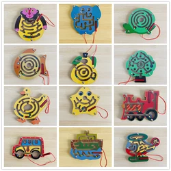 Placa movimentada material magnético andando grânulo labirinto carro trem morango crocodilo abelha bebê águia montessori educação precoce brinquedo