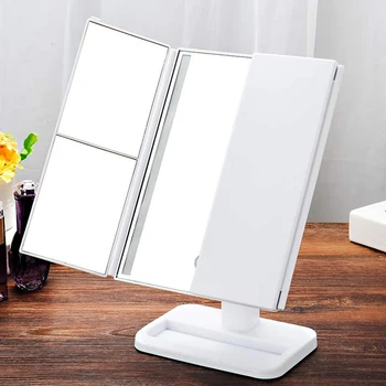 

Light 24 LED Makeup Mirror With Touch Screen 1X/2X/3X Magnifying Flexible Adjustable Makeup Mirror Desktop Makeup Mirror