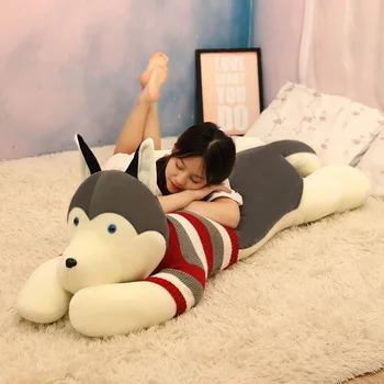 

Boyfriend Pillow Husky Dog Cartoon Body Pillow Funny Super Soft Cute Animal Plush Toy Long Pillows for Pregnant Sleep Cushion