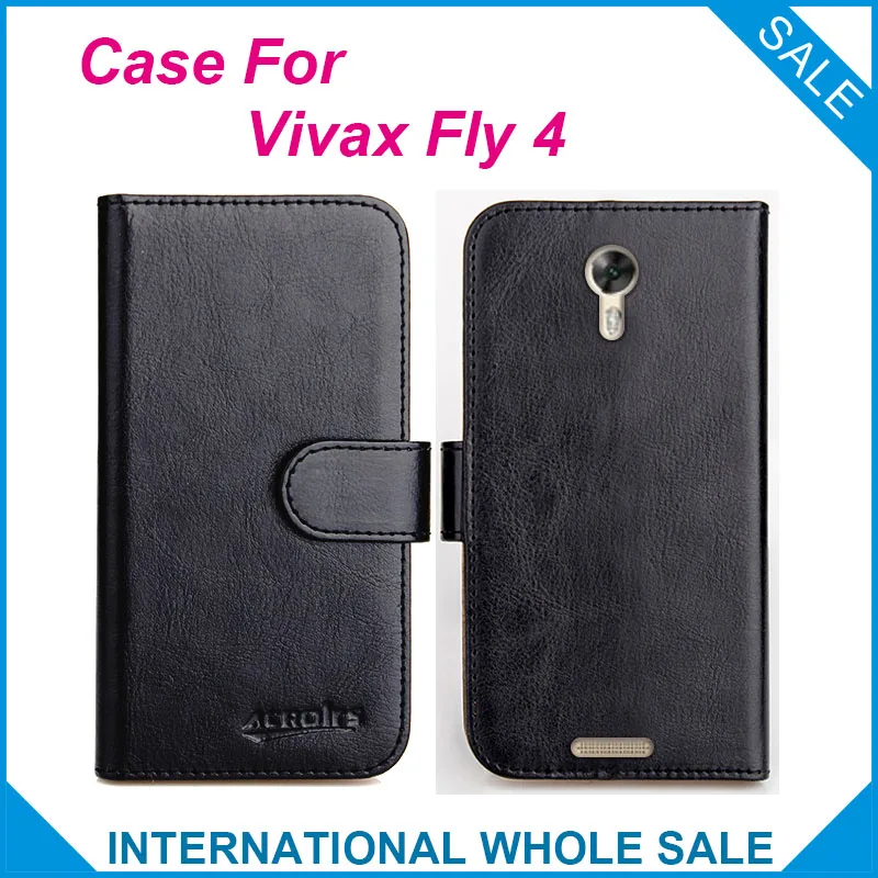 Оригинал! Vivax Fly 4 чехол 6 цветов высококачественный кожаный чехол-кошелек для