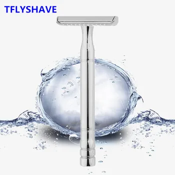 

TFLYSHAVE Safety Razor Men Closed Comb Manual Shaver Razor Wet Shaving Classic Shaver Zinc Alloy Double Edge Womne Body Shaving