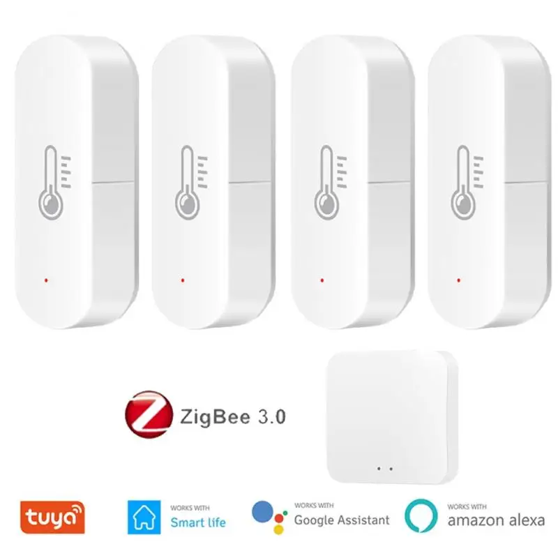 

Tuya ZigBee 3.0 Smart Temperature And Humidity Sensor Smart Home Wireless Thermometer And Hygrometer Work With Alexa Google Home