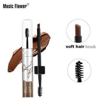 

Music flower eyebrow tint cream coffee black eyebrow enhancer tool kit long lasting waterproof eyebrow drawing gel MU021