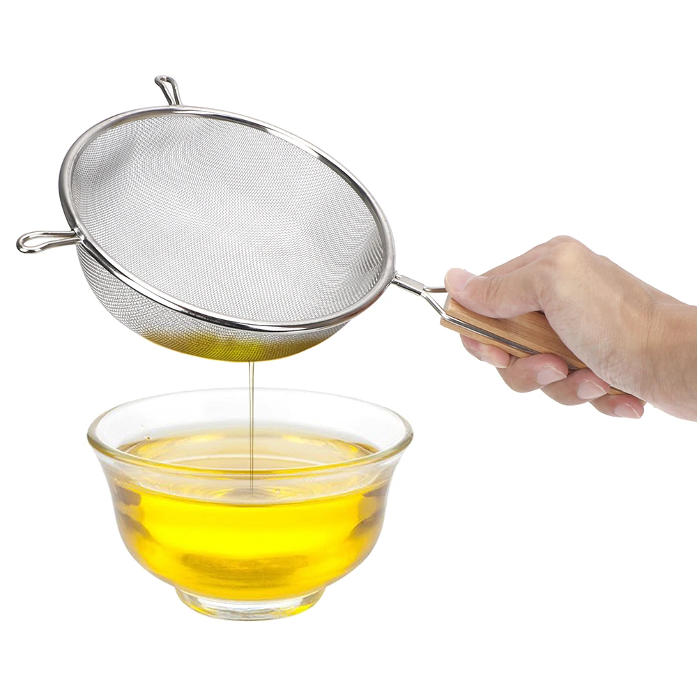 Stainless Steel Fine Mesh Strainer Handheld Screen Mesh Food Fruit