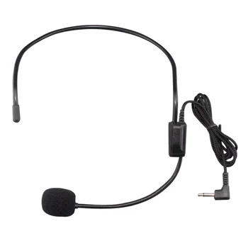 

3.5mm Bendable Wired Headset Microphone Headworn Mic for Voice Amplifier Loudspeaker