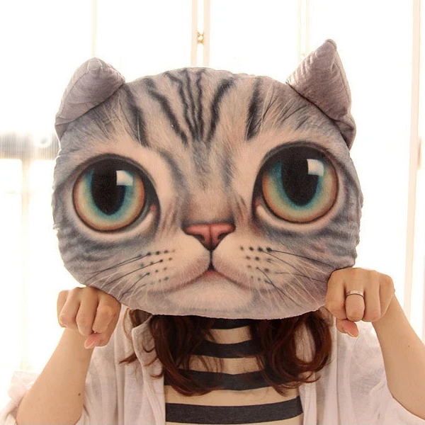 Горячая Подушка 3D с рисунком кота 35x29 см, подарок на день рождения, мягкие удобные прочные для автомобиля офис XJS789