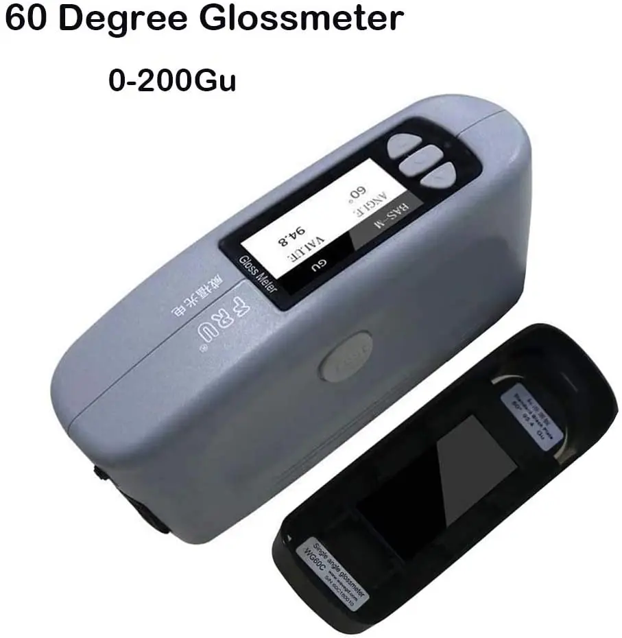 60 Degree Gloss Meter Glossmeter WG60C Paints Ink Ceramic Marble Tester with Measurement Range 0 to 200Gu