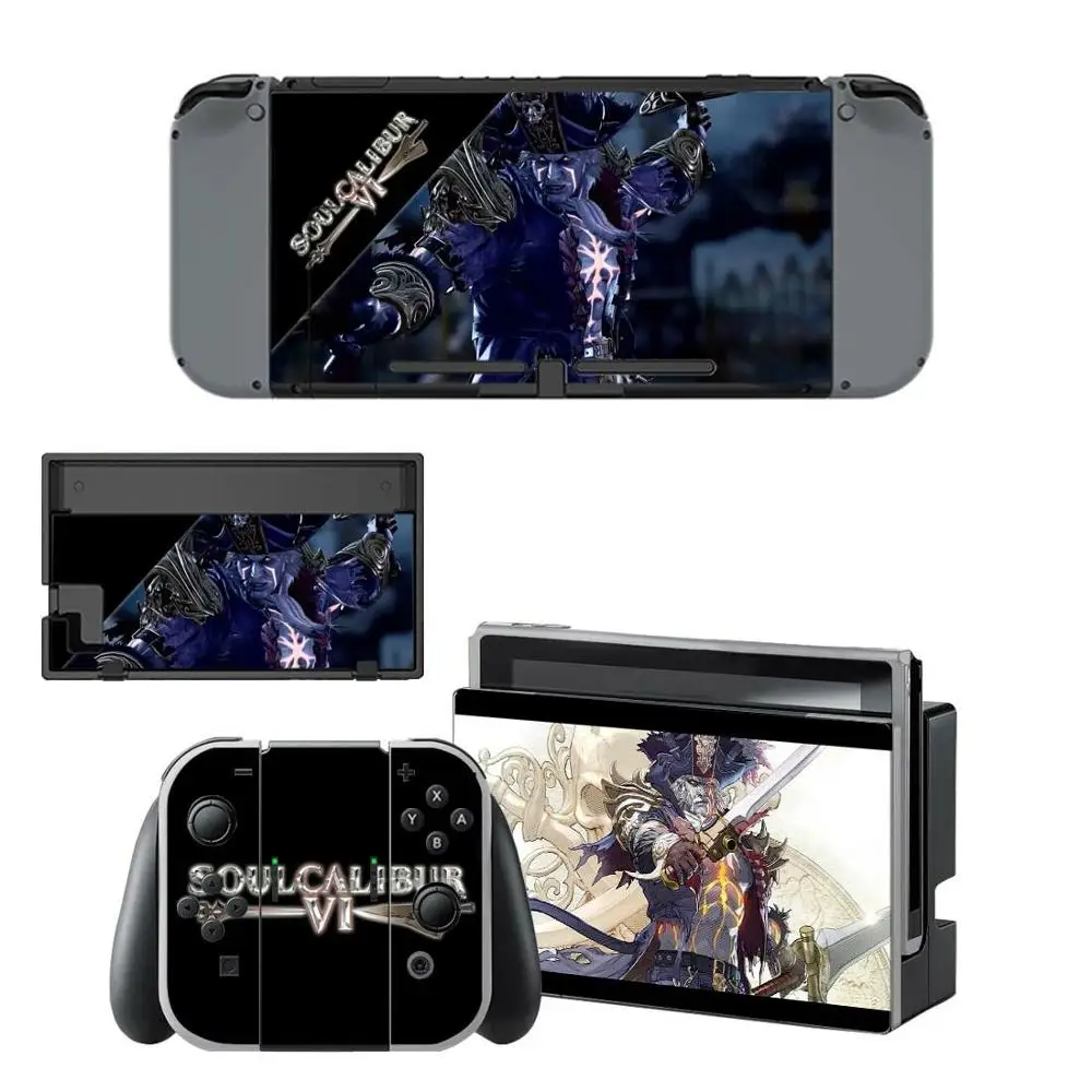 Настенный переключатель наклейка Soul Calibur 6 наклейка виниловое покрытие наклейки на выключатель комплект для nintendo Switch Console Joy-Con док-контроллер