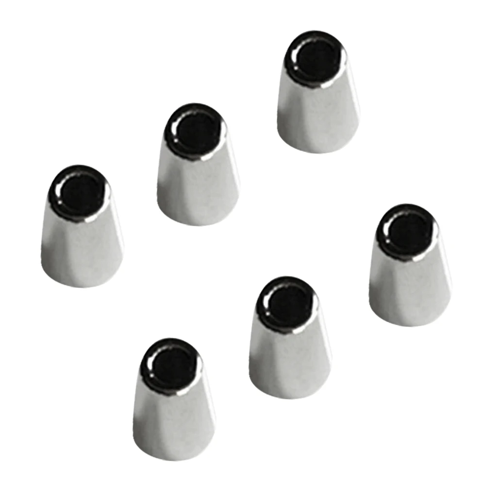 6pcs Pack PlasticBell Stopper 4-8.3mm Hole Without Lid Cord Lock Ends Toggle Clip Rope for Sportswear Backpack Bags DIY Kits