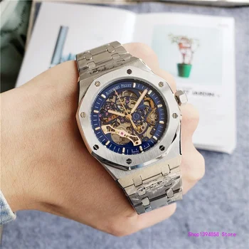

Audemars- Piguet- new watch men's skeleton automatic mechanical AAA watch gold skeleton retro men's women watch men's watch 911