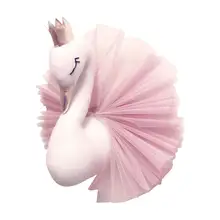 Мягкая Золотая Корона кукла лебедь украшение стены для детской комнаты