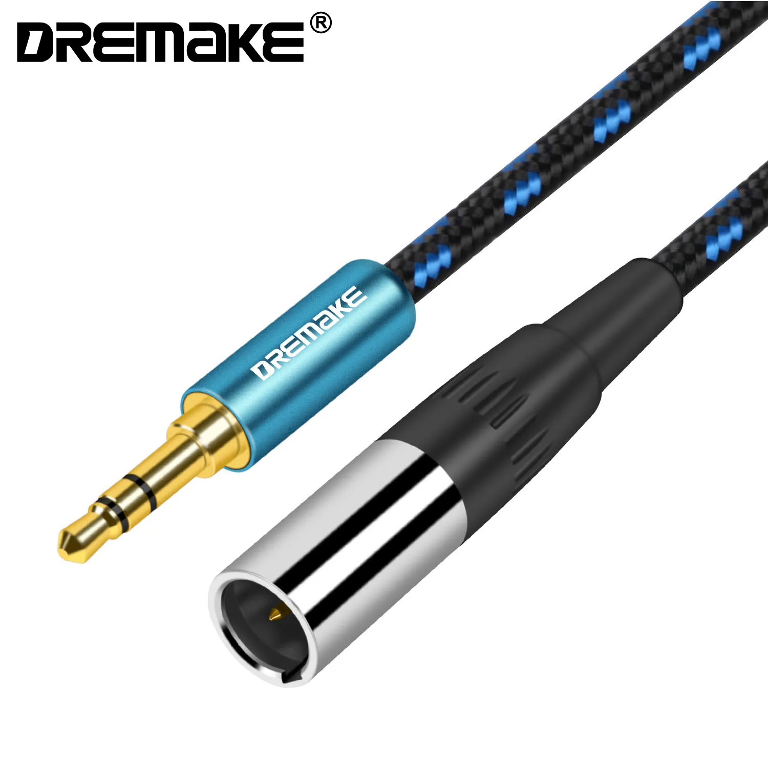 Кабель-переходник DREMAKE 3-контактный Mini XLR на разъем 3 5 мм стерео аудио 1/8 дюйма TRS