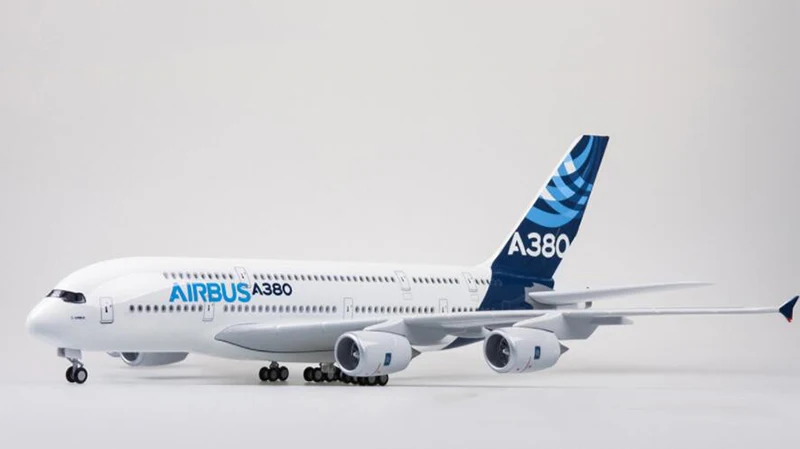 1/160 масштаб 50,5 см самолет Airbus A380 прототип авиакомпания Модель W светильник и колеса литой пластик смолы самолет для сбора - Цвет: without  light