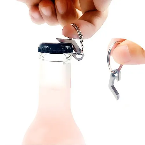 

Mini Stainless Steel Bottle Opener Creative Outdoor Equipment EDC Open Tank Helper Multifunctional Tool Hexagonal Keychain