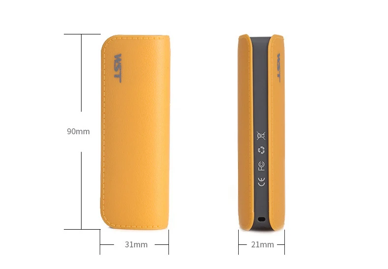 Мини банк питания 2600mAh Портативная зарядная батарея 18650 Li-Ion внешние аккумуляторы для samsung iPhone мобильные usb порты банк питания