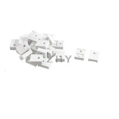 

50 Pcs Plastic 3.5mm Dia Hole Transistor Heat Sink Cover Washer White