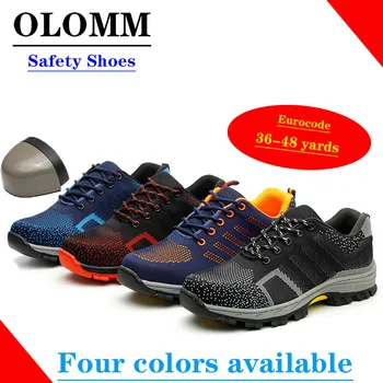 

Men Steel Toe Boots Work Safety Plus Size Outdoor Tennis Breathable Protective Puncture-proof Safety Shoes For Men sneakers