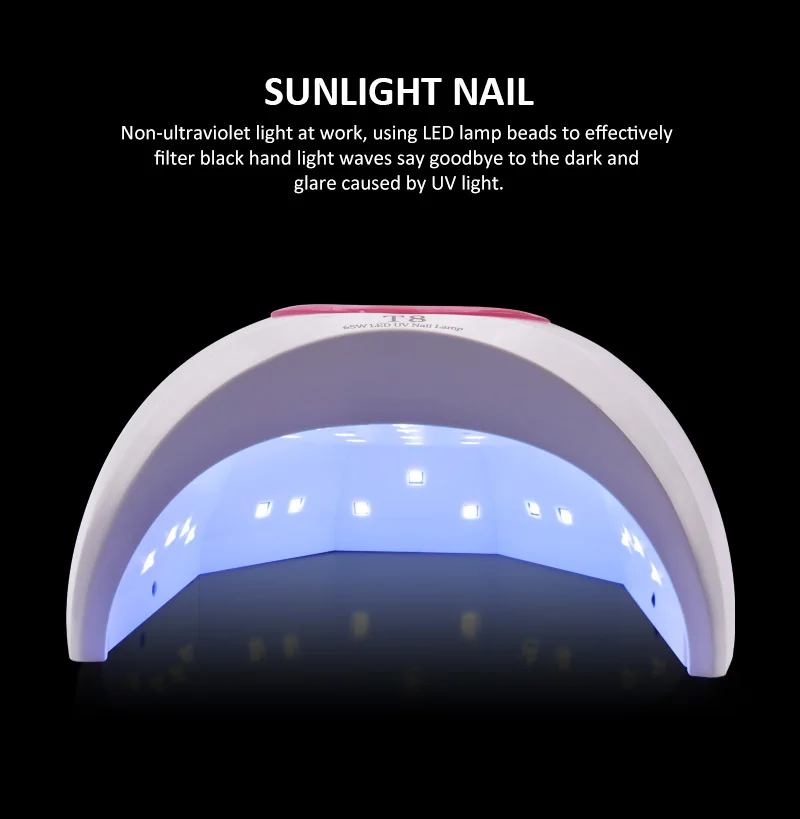 65W UV LED Nail Lamp UV Light for Nail 33 Pcs Light Bead UV Gel Nail Lamp Quick Curing Nail Gel Polish Nail Dryer Suitable Salon