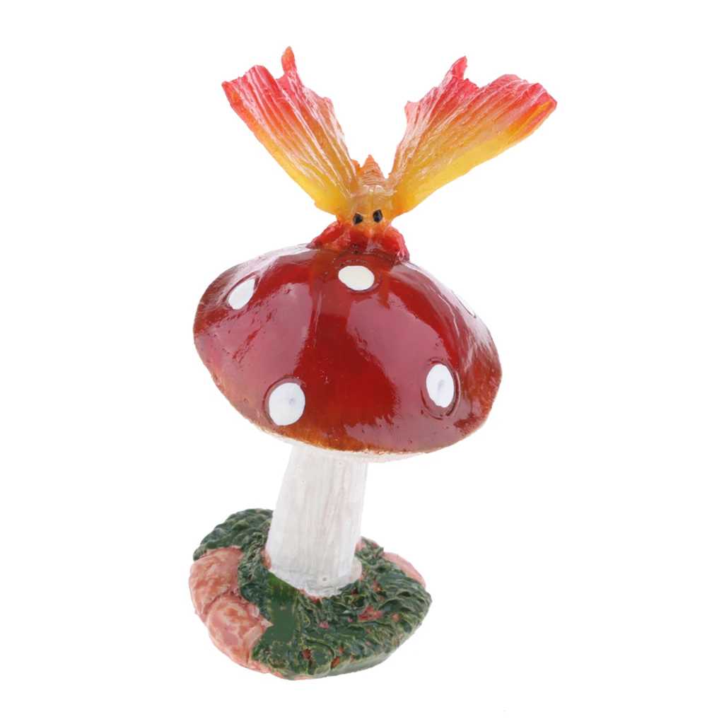 Miniature Cute Animal Mushroom Micro Landscape Terrariums Fairies Moss Garden Ornament Figurine Planter Bonsai Wedding Decor