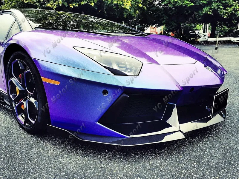 2011-2016 Lamborghini Aventador LP700 PUR AERO Style Front Bumper Lip CF (119)_