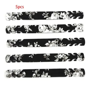 

5Pcs Floral Mask Strap Extender Holder Faux Leather Adjustable Ear Protector