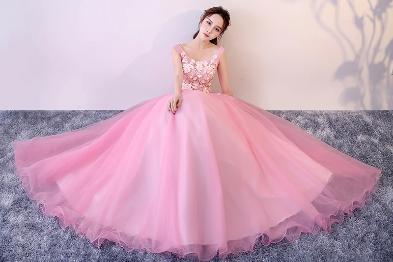 Vestidos Quinceanera 15 Anos бальные Платья пышные платья новое платье для выпускного вечера с аппликацией для вечерние платья с v-образным вырезом Vestido 0002