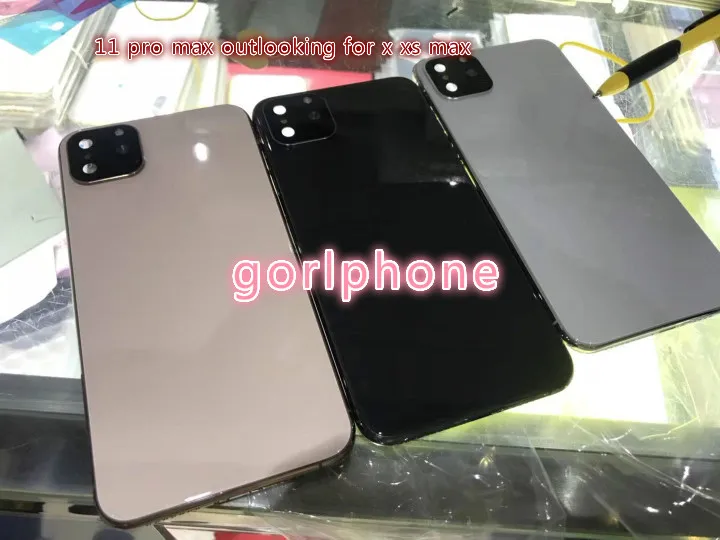 Золотое шасси задняя дверь для iphone X для iphone 11 pro Стиль батарея Золотой промежуточный корпус
