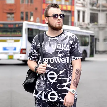 

Summer new large size men's casual t-shirt loose short-sleeved clothing supply wholesale