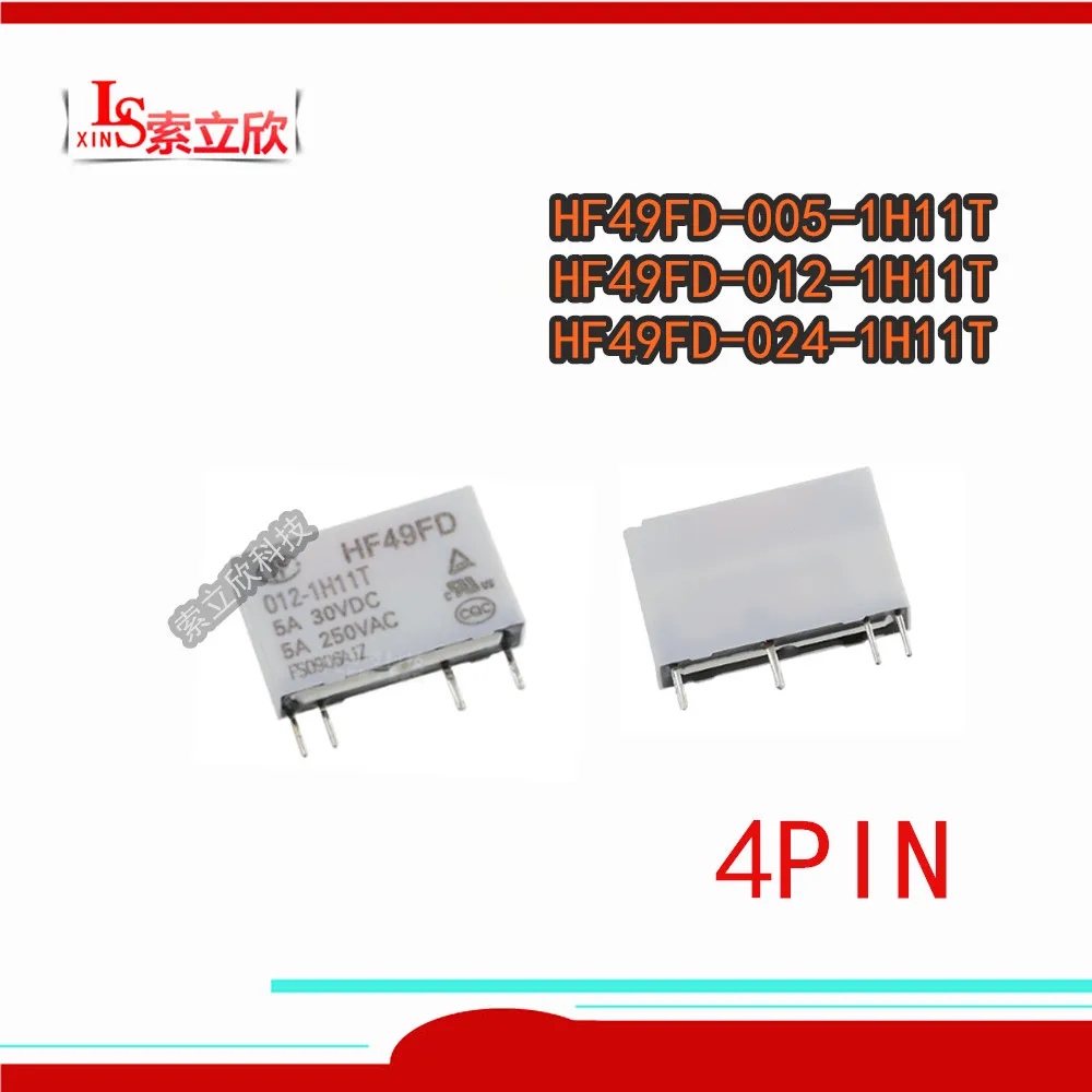 10 шт./лот 100% оригинальный новый реле HF49FD-005-1H12T HF49FD-012-1H12T HF49FD-024-1H12T HF49FD 012-1H12T 012 1H12T 4PIN