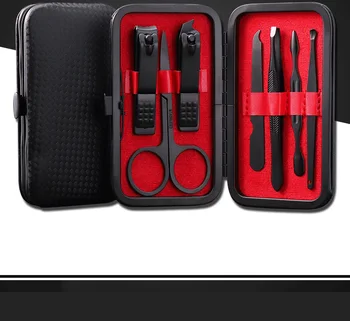 

7pcs/set New Manicure Nail Clippers Pedicure Set Portable Travel Hygiene Kit Stainless Steel Nail Cutter Tool Set