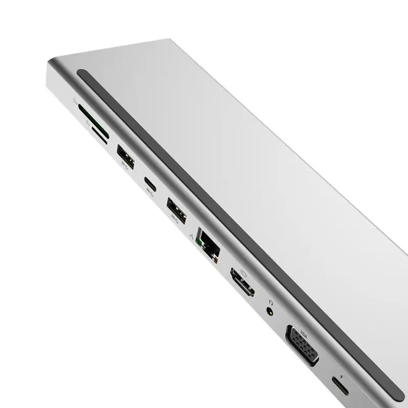11 in 1 USB Type-C HUB Docking Station Type C to USB 3.0 HDMI Adapter For Laptop Desktop PC 11 Ports Type C HUB 11 in 1 USB Type-C HUB Docking Station Type C to USB 3.0 HDMI Adapter For Laptop Desktop PC 11 Ports Type C HUB