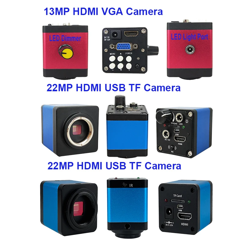 3 5 45X 13MP HDMI VGA /22MP USB TF HD Тринокулярный Стерео ремонт микроскоп цифровая камера LED
