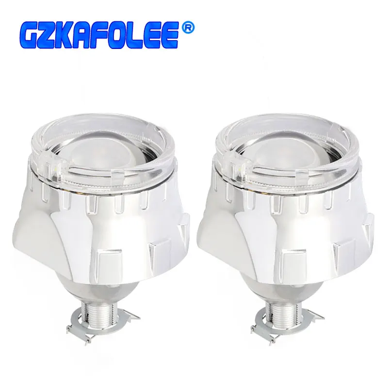 US $34.00 2PCS 25 inch bi xenon Projector lens auto For Hella5 H4 H7 9005 9006 HB3 HB4 DRL LED angel eyes LHD RHD hid xenon kit headlight