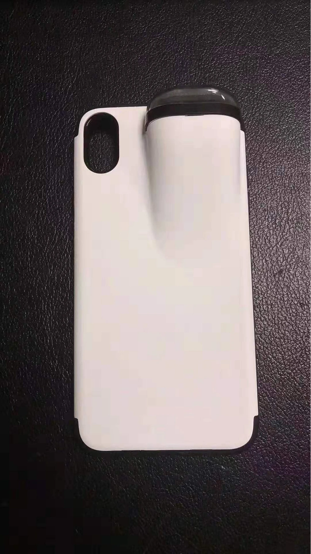 2 в 1, стильный чехол для iPhone 11 Pro Max, силиконовый чехол для Airpods, переносная крышка, матовая поверхность, роскошный дизайн - Цвет: Белый