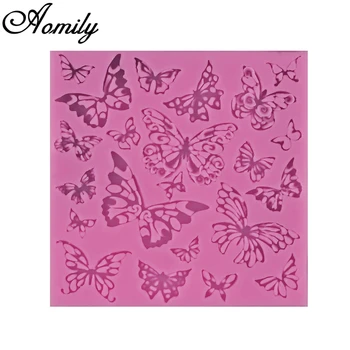 

Aomily DIY Silicone Butterflies Lace Mat Pad Lace Cake Fondant Mold Butterfly Mousse Cake Kitchen Baking Decorating Bakeware