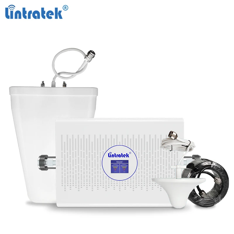 

Lintratek AGC 70dB 4G 1800 Signal Booster CDMA 850 Dual Band 2G 3G 4G Repeater 850 1800 Band 3 Band 5 UMTS LTE Amplifier